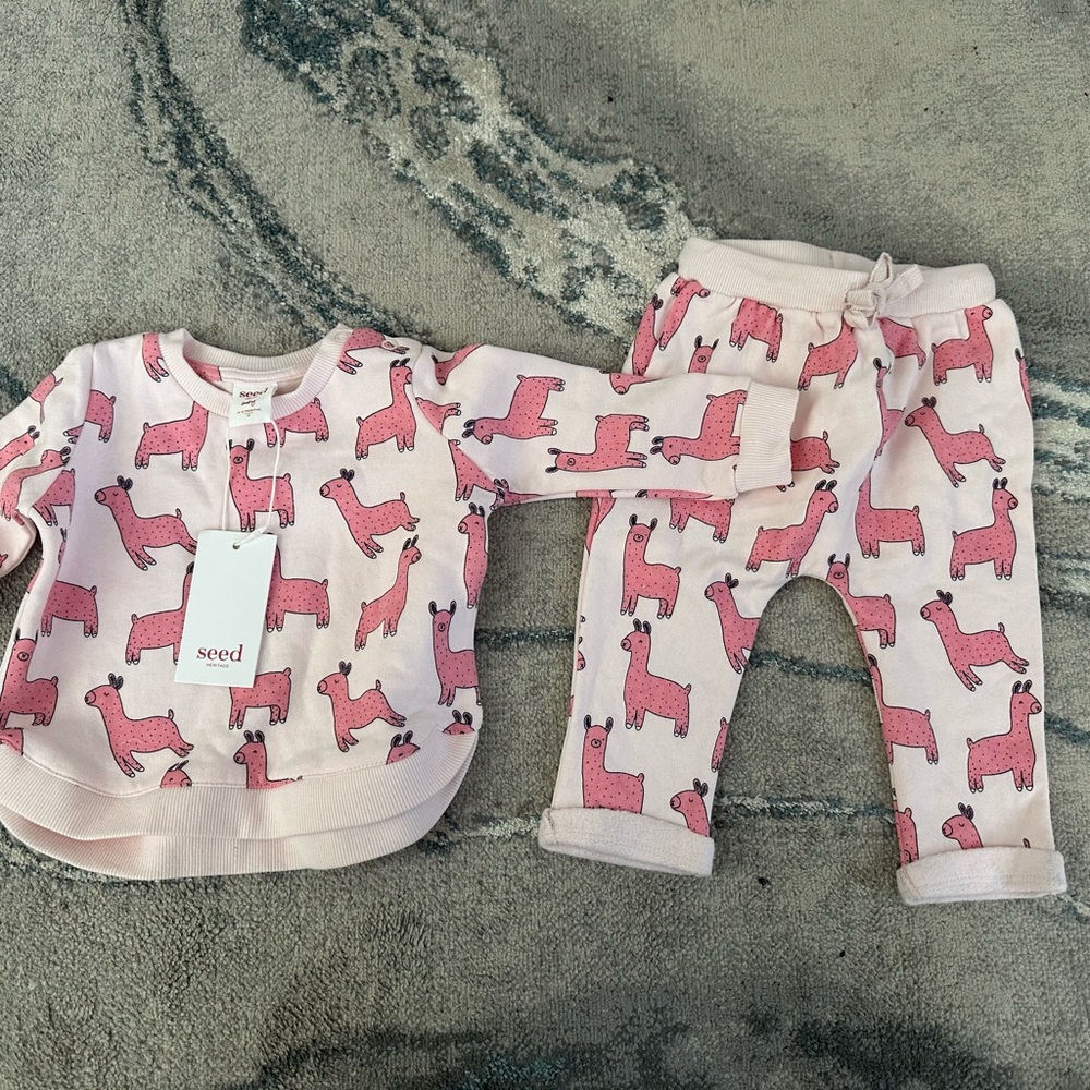 Seed. Adorable little pants and top set. NWT $88